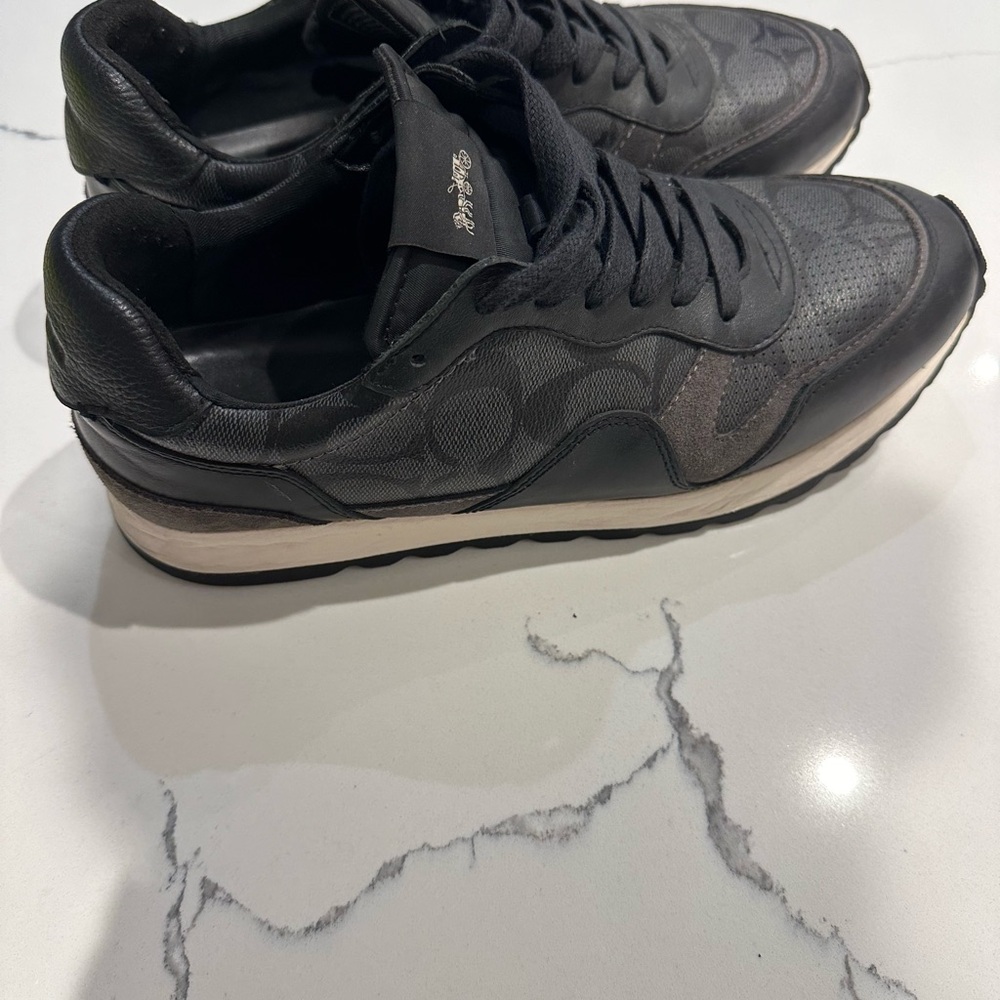 COACH Black Leather Men's Shoes - Picture 9 of 9